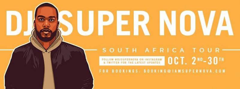DJ Super Nova arrives in South Africa today for his Southern Africa promo tour