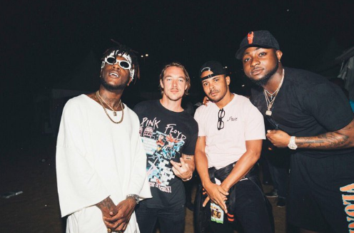 Check Out Pics Of Diplo Hanging With Davido & Burna Boy In Nigeria